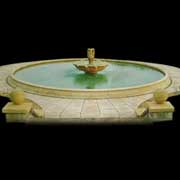 marble fountain with pool