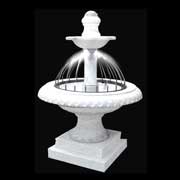 white marble fountains